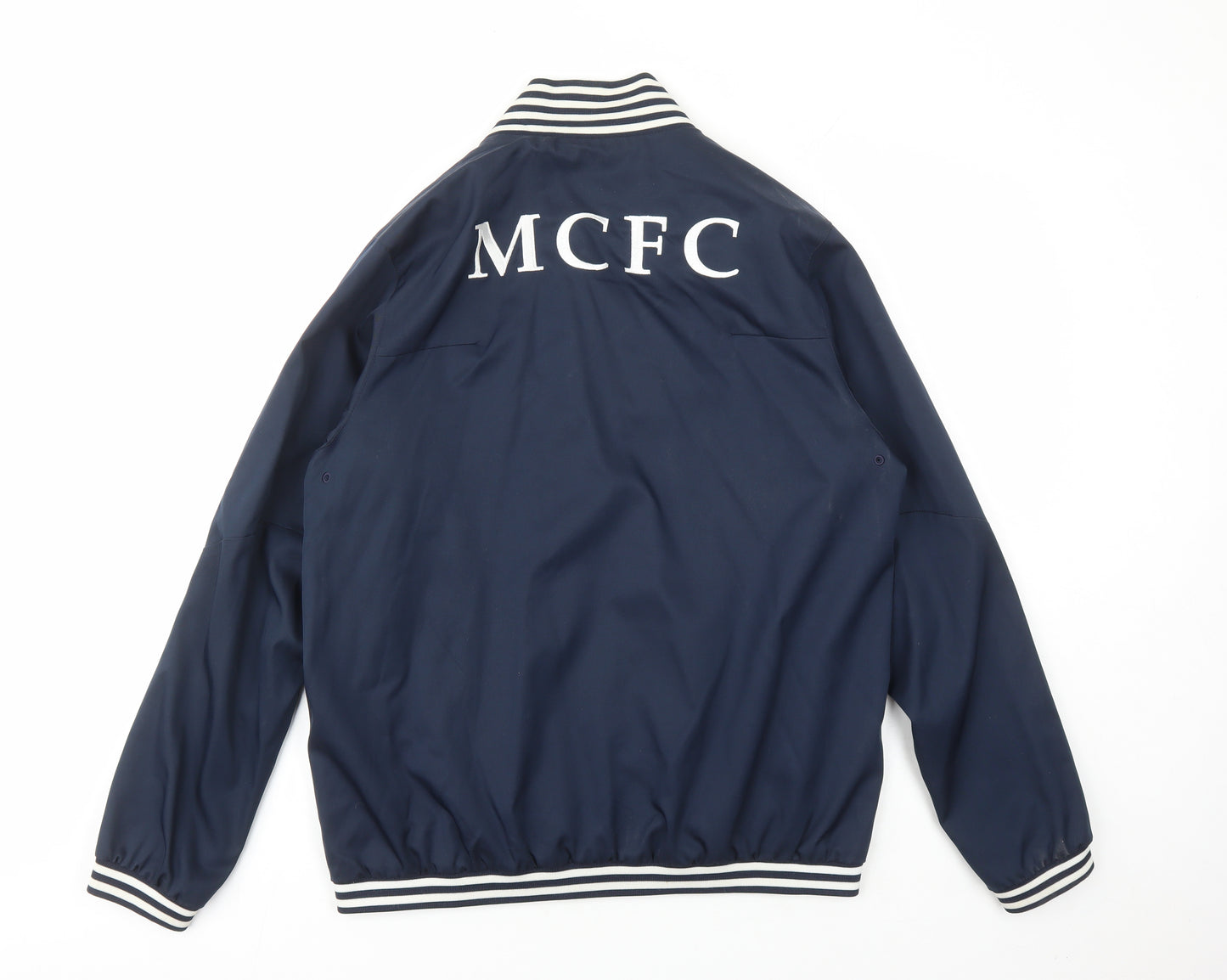 Manchester City FC Mens White Jacket Size L Zip - Football