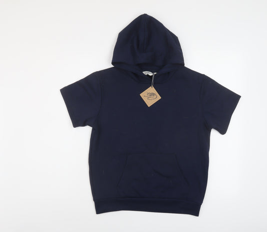 Kangoroo Boys Blue Polyester Pullover Hoodie Size 11-12 Years Pullover