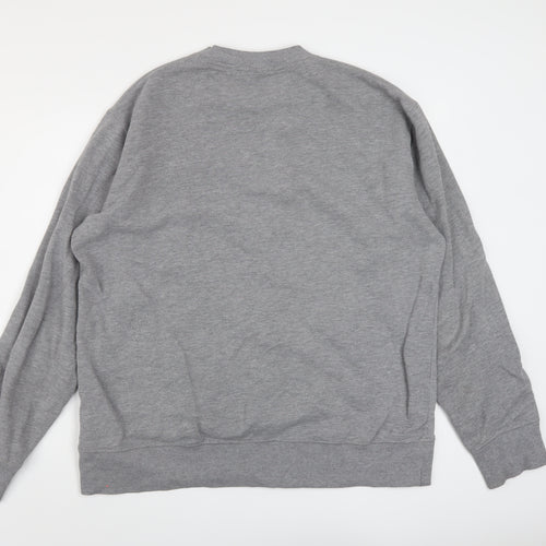 Napapijri Mens Grey Cotton Pullover Sweatshirt Size L