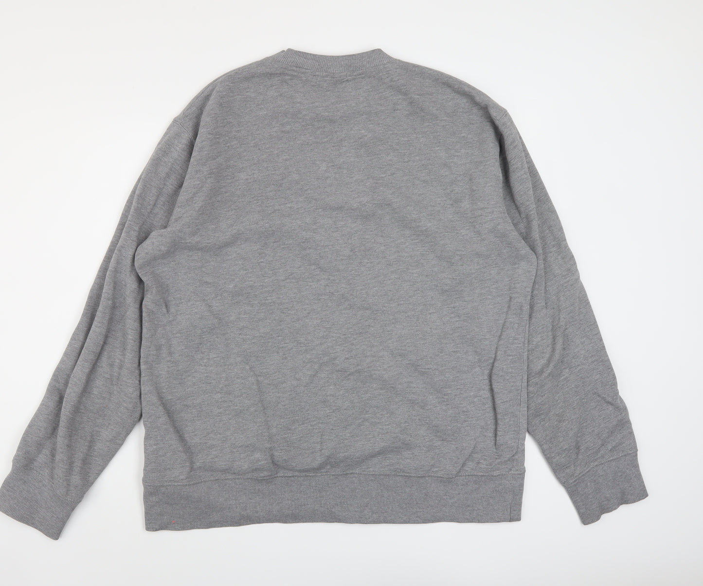 Napapijri Mens Grey Cotton Pullover Sweatshirt Size L