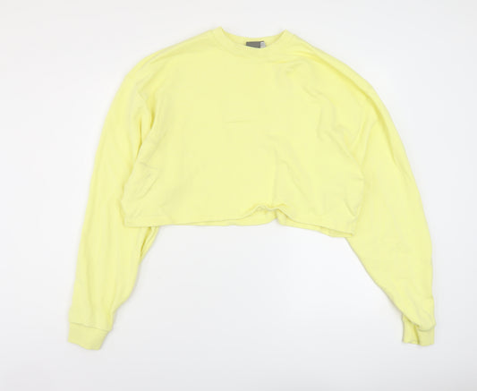 ASOS Womens Yellow Cotton Pullover Sweatshirt Size M Pullover