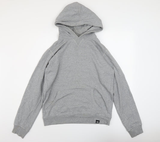 Dickies Mens Grey Cotton Pullover Hoodie Size S