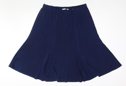 Julipa Womens Blue Polyester Flare Skirt Size 20