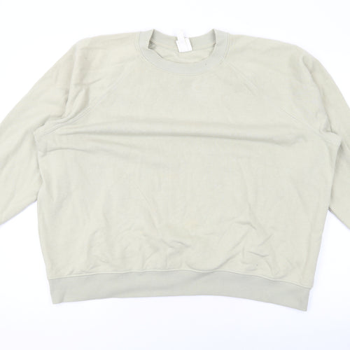 H&M Mens Beige Cotton Pullover Sweatshirt Size L