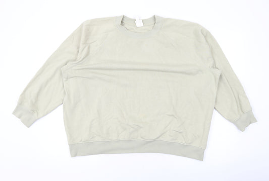 H&M Mens Beige Cotton Pullover Sweatshirt Size L