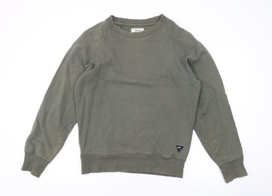 Realm & Empire Mens Green Cotton Pullover Sweatshirt Size S