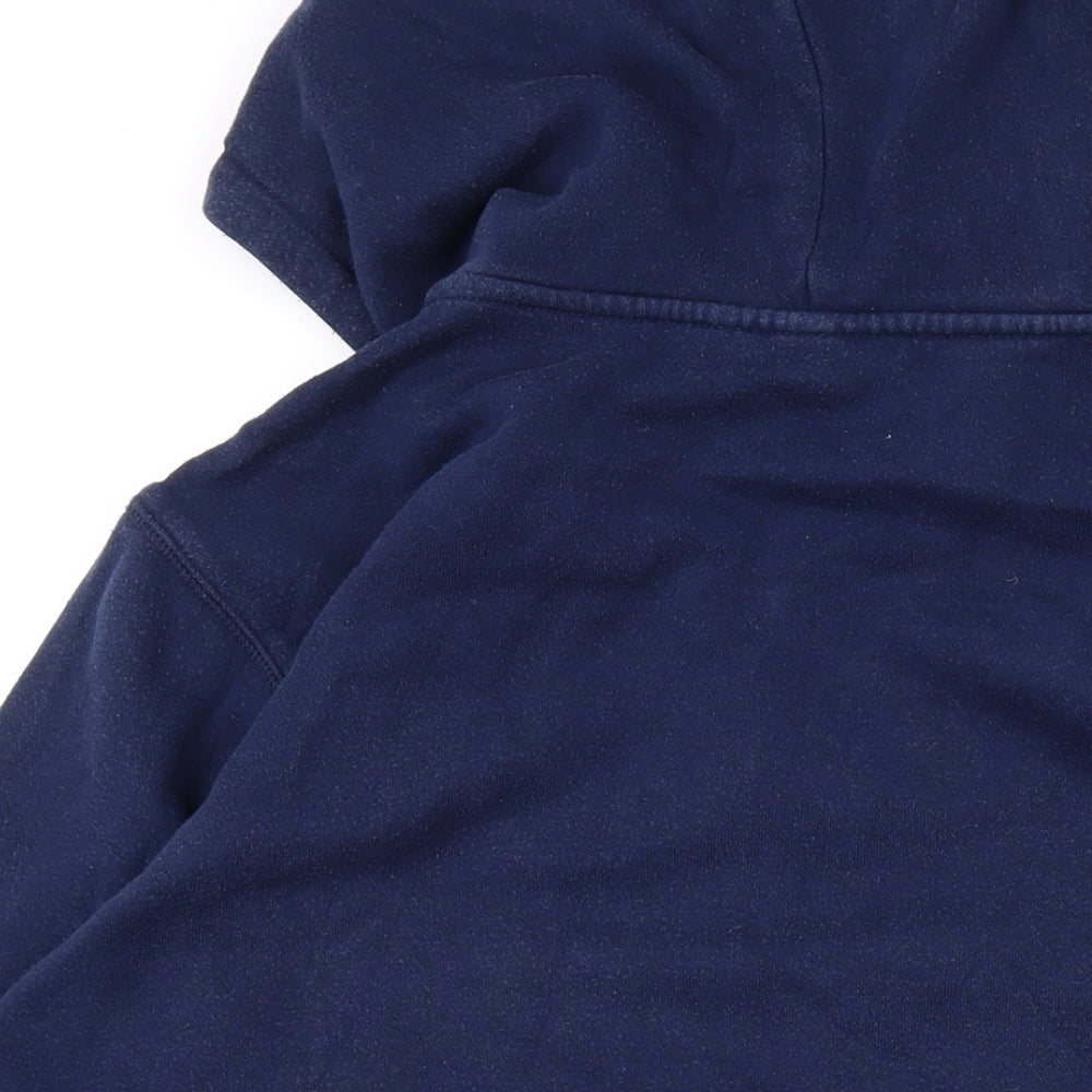 Neo Label Mens Blue Cotton Full Zip Hoodie Size S