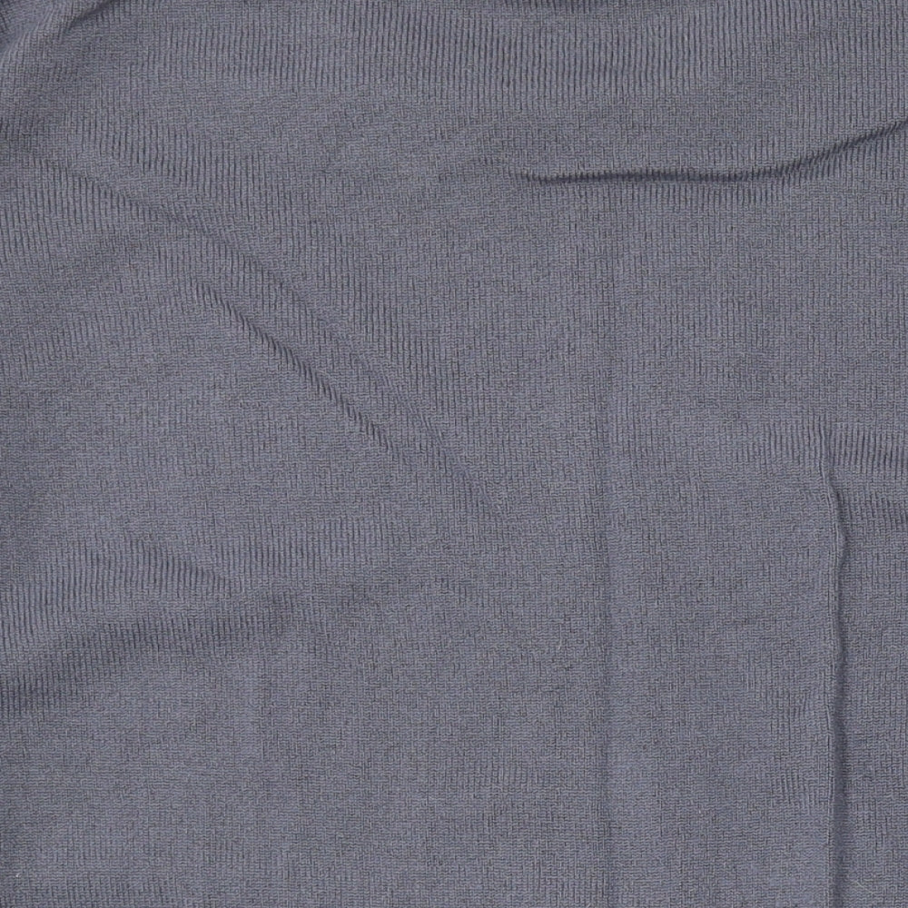 Glenbrae Mens Grey Round Neck Acrylic Pullover Jumper Size L Long Sleeve