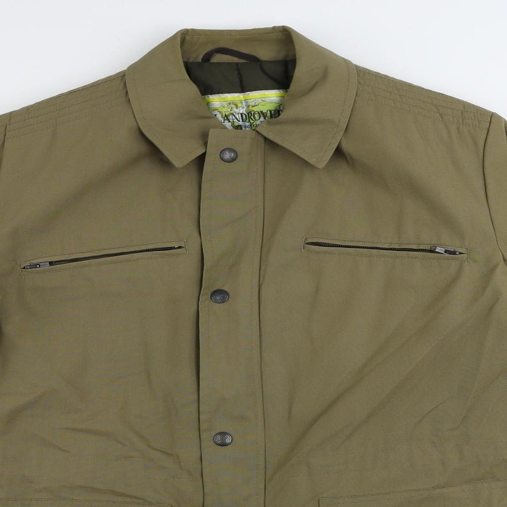 Land Rover Mens Green Jacket Size L Zip