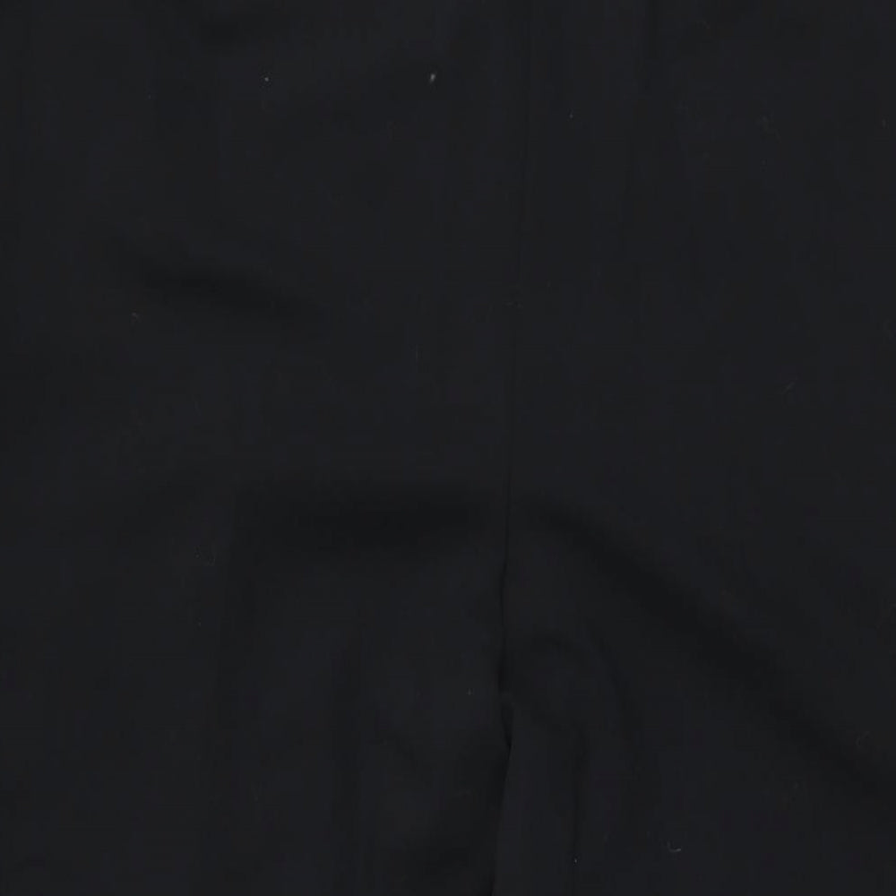 Marks and Spencer Womens Black Polyester Trousers Size 20 L32 in Regular Zip