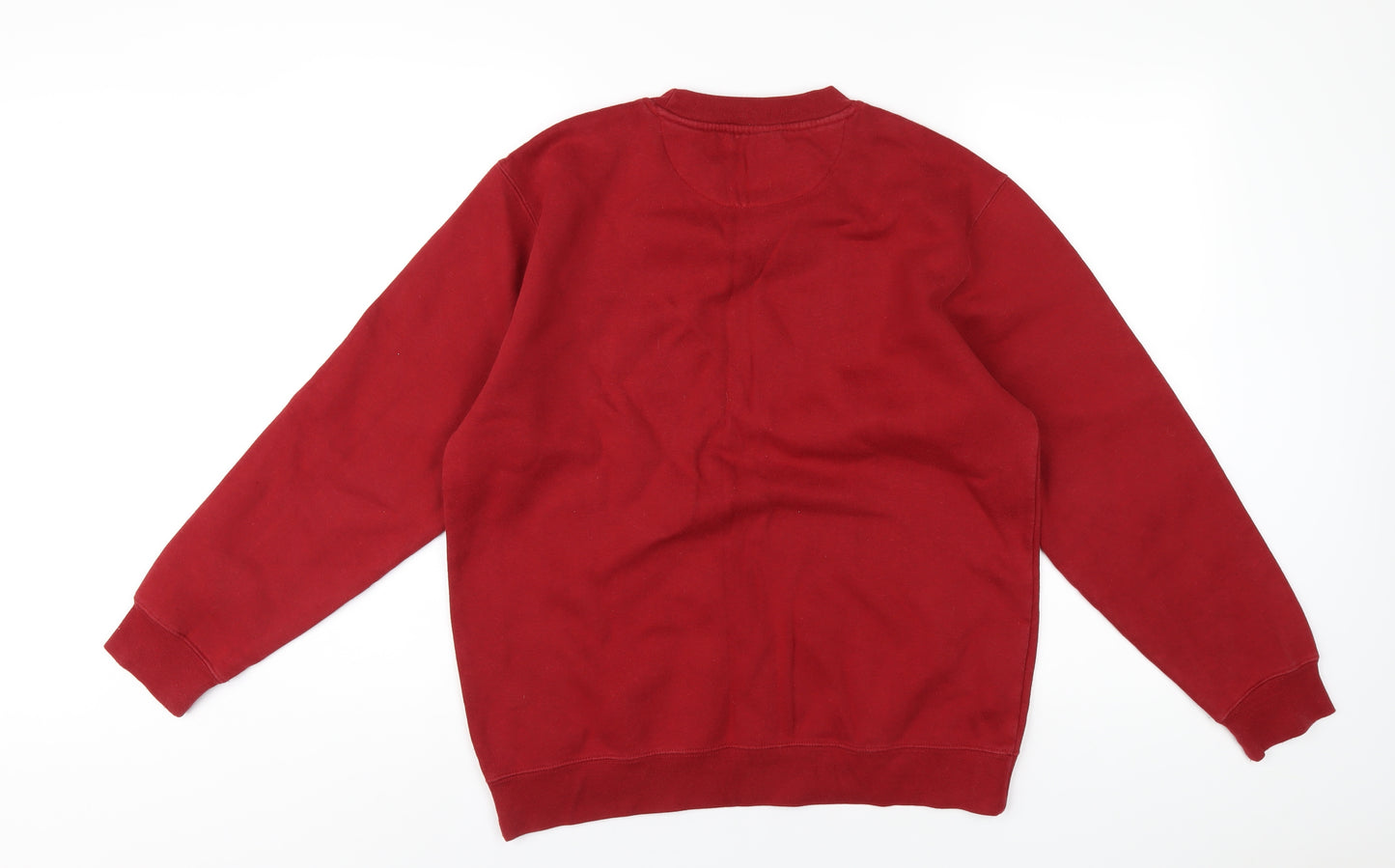 CS Active Mens Red Cotton Pullover Sweatshirt Size M