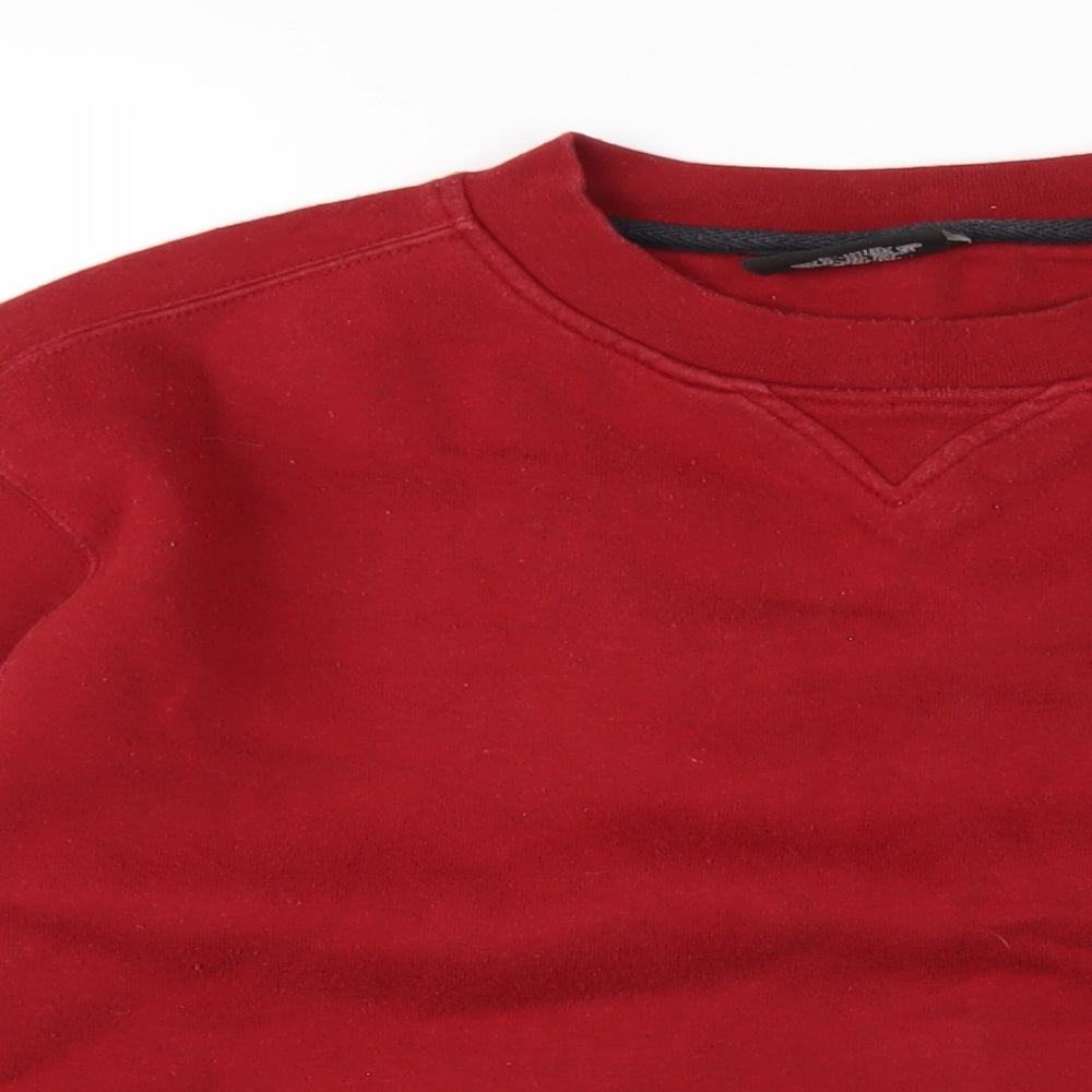 CS Active Mens Red Cotton Pullover Sweatshirt Size M