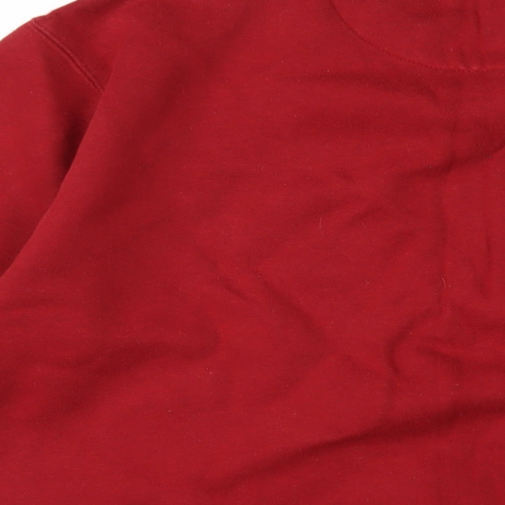 CS Active Mens Red Cotton Pullover Sweatshirt Size M