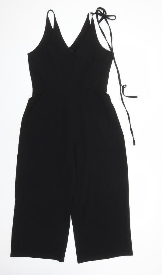 AX Paris Womens Black Polyester Jumpsuit One-Piece Size 8 L19 in Zip