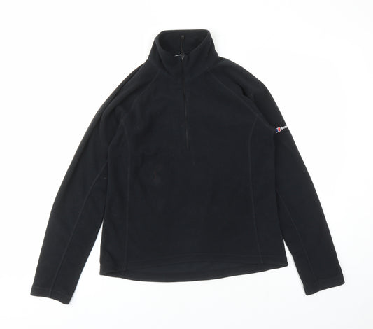 Berghaus Womens Black Polyester Pullover Sweatshirt Size 12 Zip