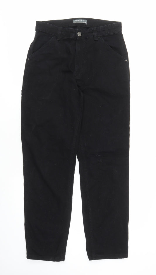 Denim & Co. Mens Black Cotton Straight Jeans Size 30 in L30 in Regular Zip - Pockets