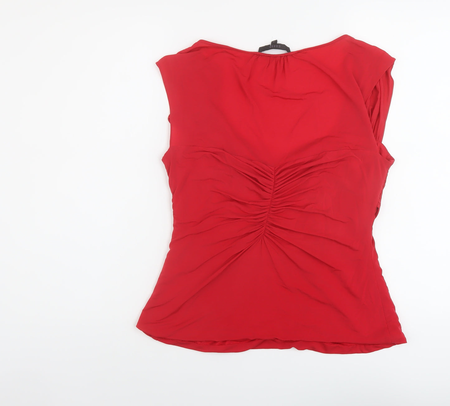 Coast Womens Red Acetate Basic Blouse Size 16 Sweetheart