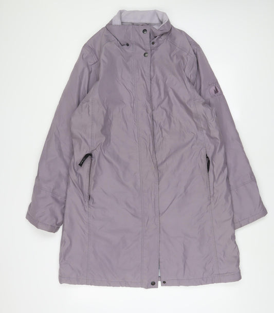 Jack Murphy Womens Purple Jacket Coat Size 12 Zip - Zip Pockets