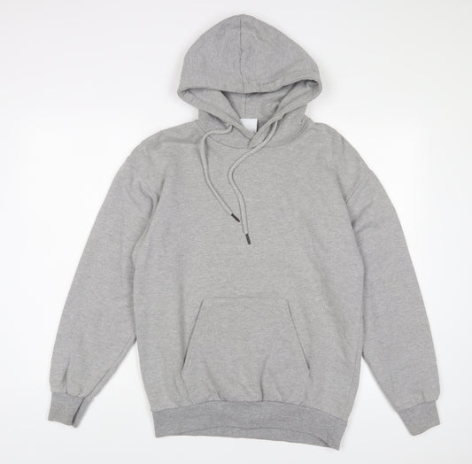 Zara Mens Grey Cotton Pullover Hoodie Size S