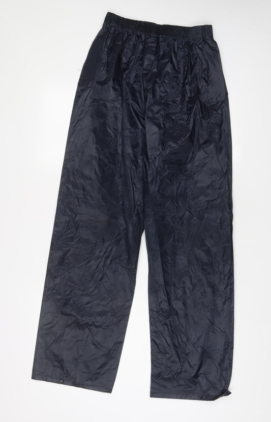 Pro Climate Womens Black Nylon Rain Trousers Trousers Size M L30 in Regular