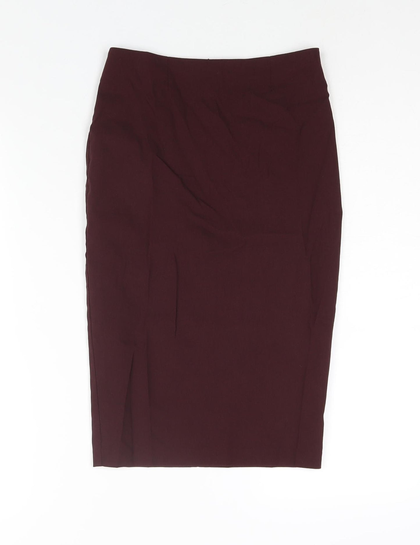 ASOS Womens Purple Viscose Straight & Pencil Skirt Size 6 Zip