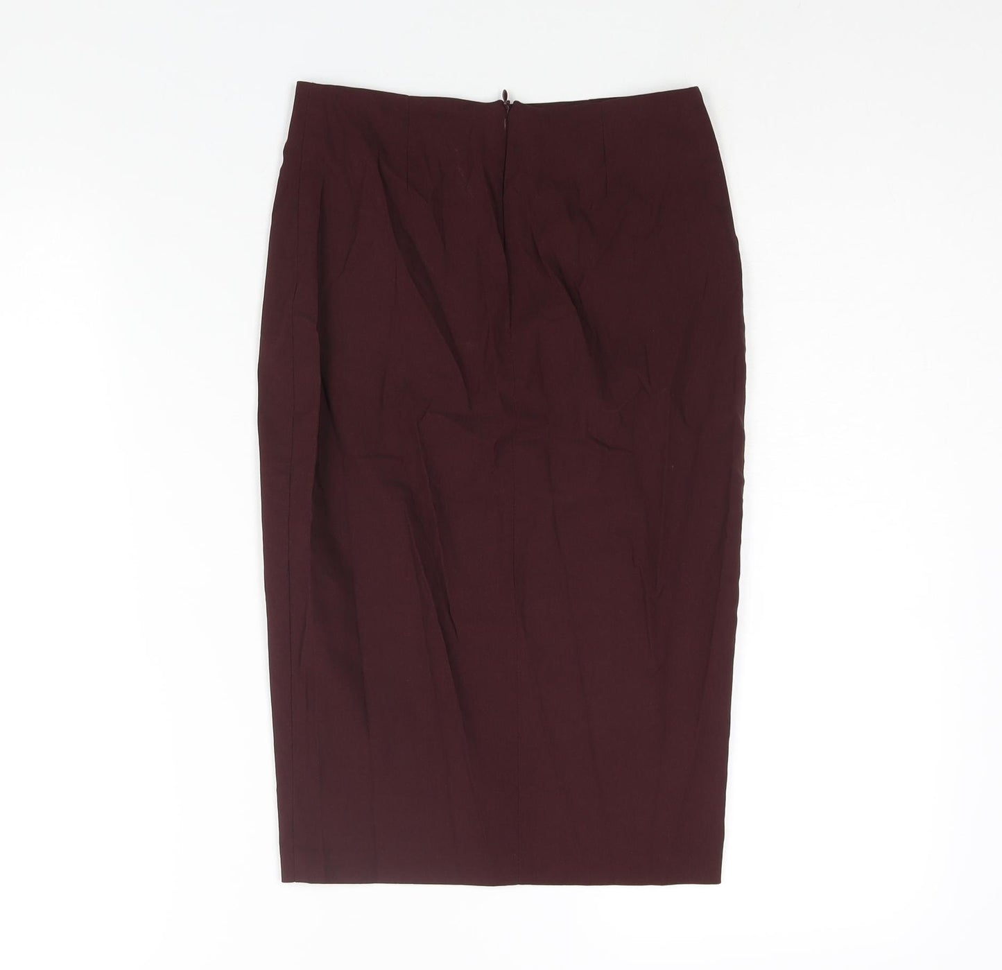 ASOS Womens Purple Viscose Straight & Pencil Skirt Size 6 Zip