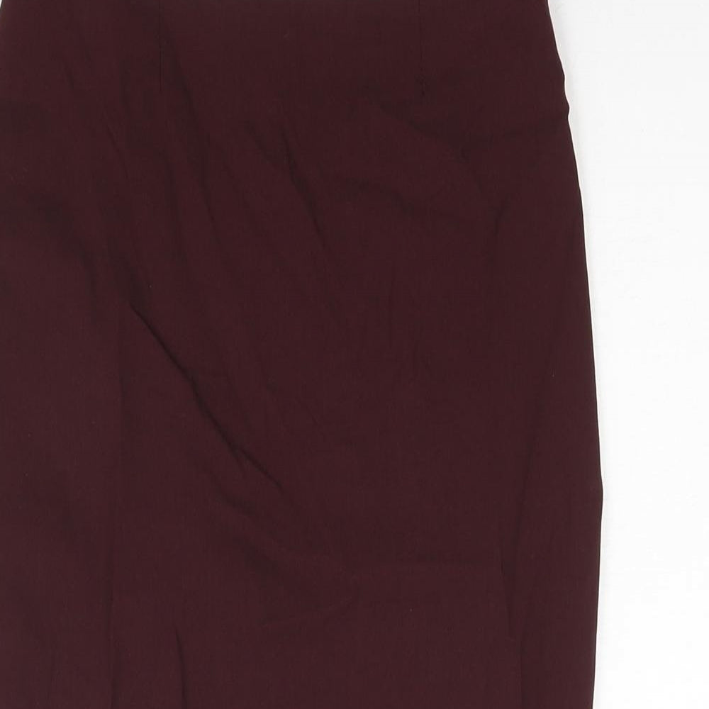 ASOS Womens Purple Viscose Straight & Pencil Skirt Size 6 Zip