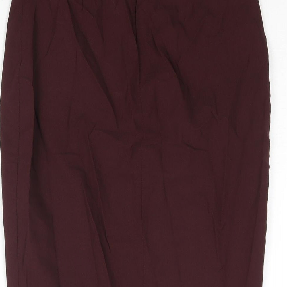 ASOS Womens Purple Viscose Straight & Pencil Skirt Size 6 Zip