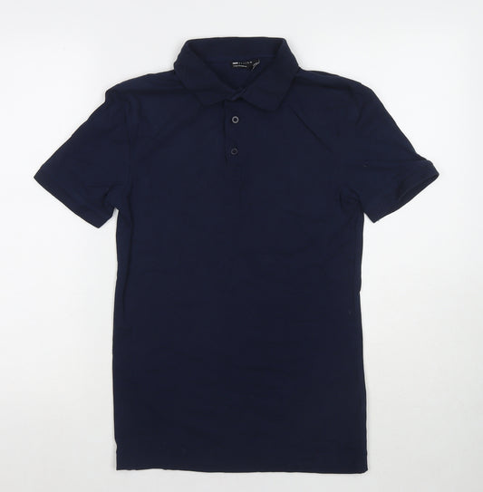 ASOS Mens Blue Cotton Polo Size M Collared Pullover