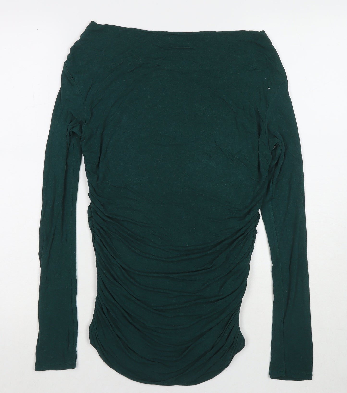 Phase Eight Womens Green Viscose Basic Blouse Size M Boat Neck