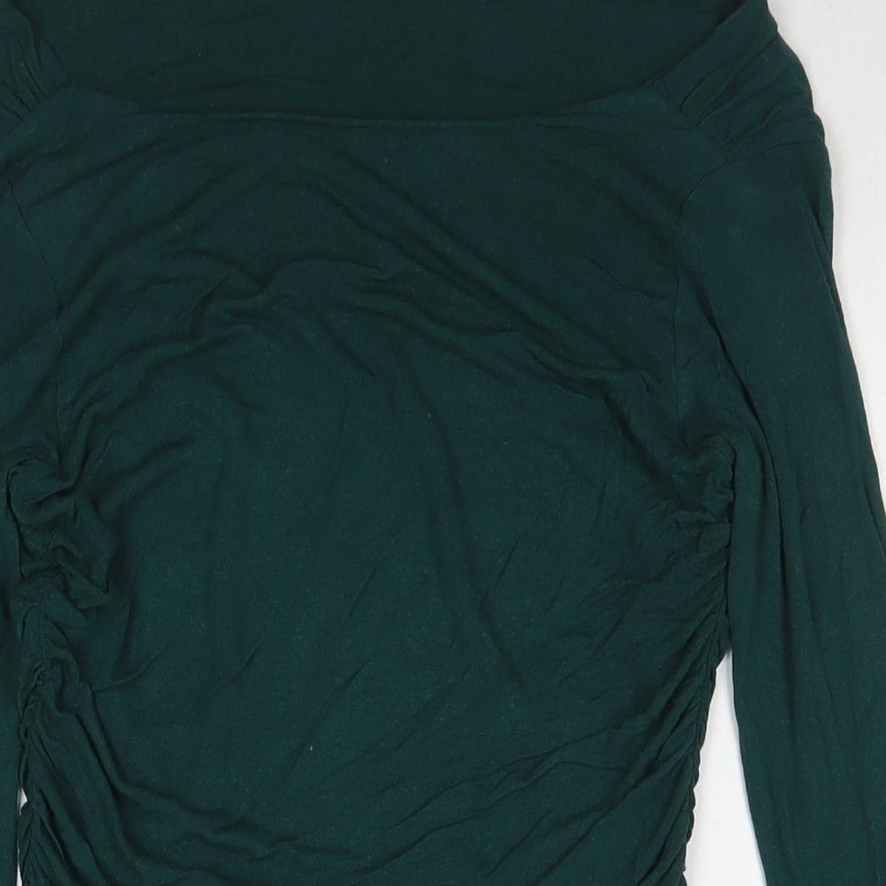 Phase Eight Womens Green Viscose Basic Blouse Size M Boat Neck