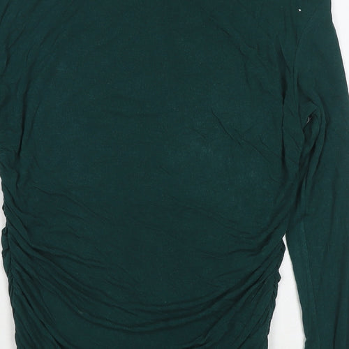 Phase Eight Womens Green Viscose Basic Blouse Size M Boat Neck