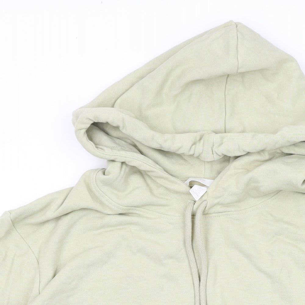 H&M Womens Green Cotton Pullover Hoodie Size S Pullover