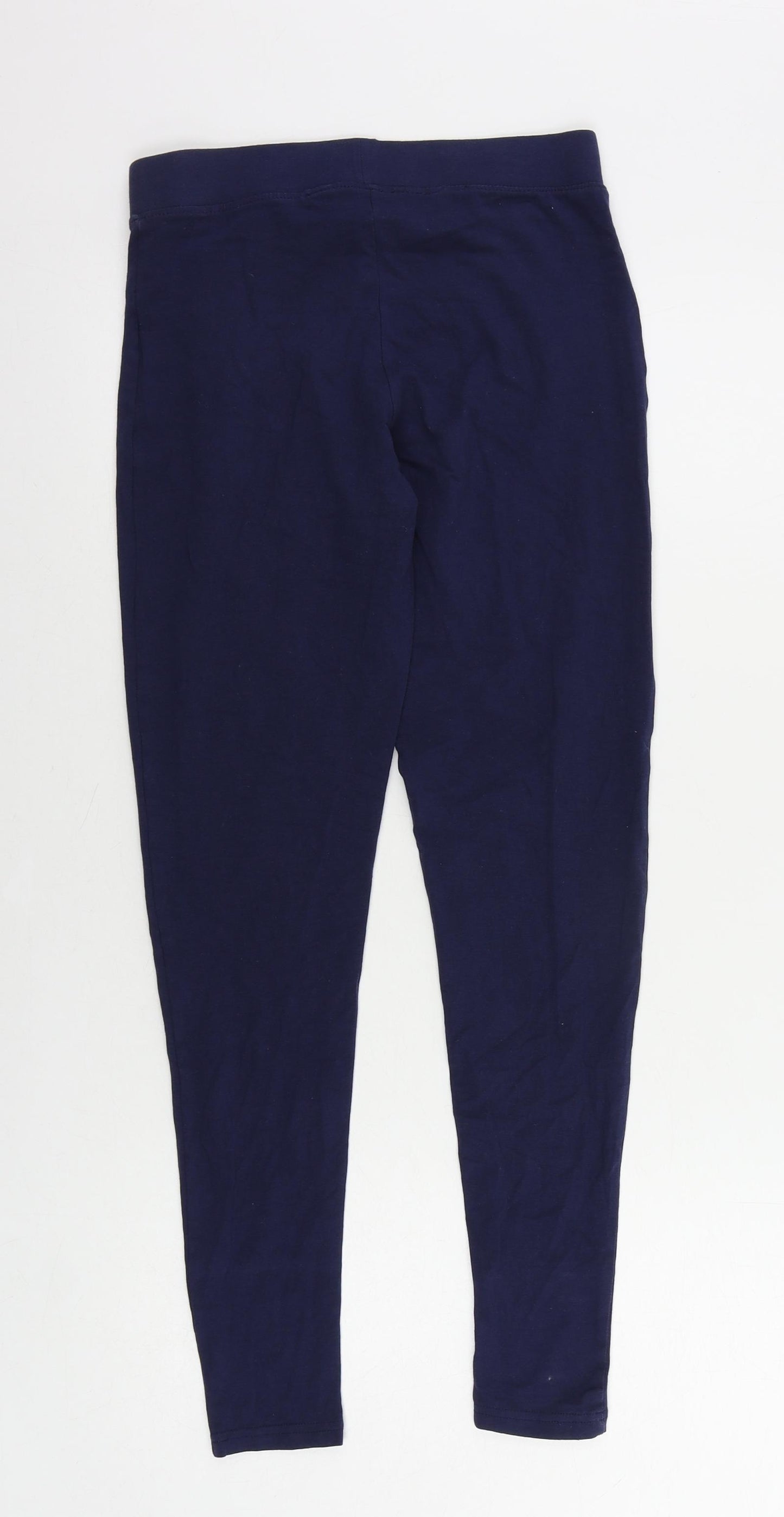 Mountain Warehouse Womens Blue Cotton Capri Leggings Size 8 L28 in - Elastic Waist