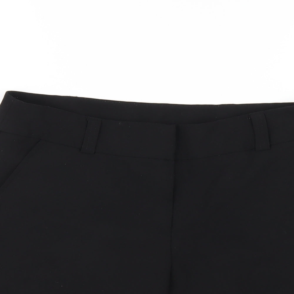 Dorothy Perkins Womens Black Polyester Bermuda Shorts Size 12 L10 in Regular Zip