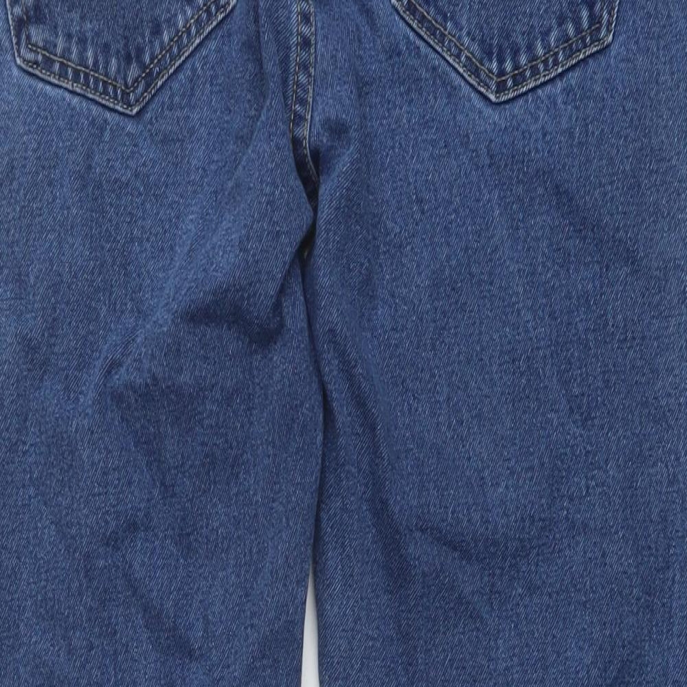 George Mens Blue Cotton Straight Jeans Size 36 in L29 in Regular Button