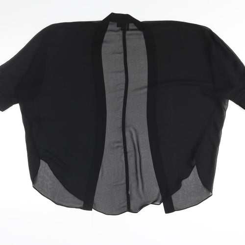 ASOS Womens Black Polyester Kimono Blouse Size 8 V-Neck - Semi Sheer