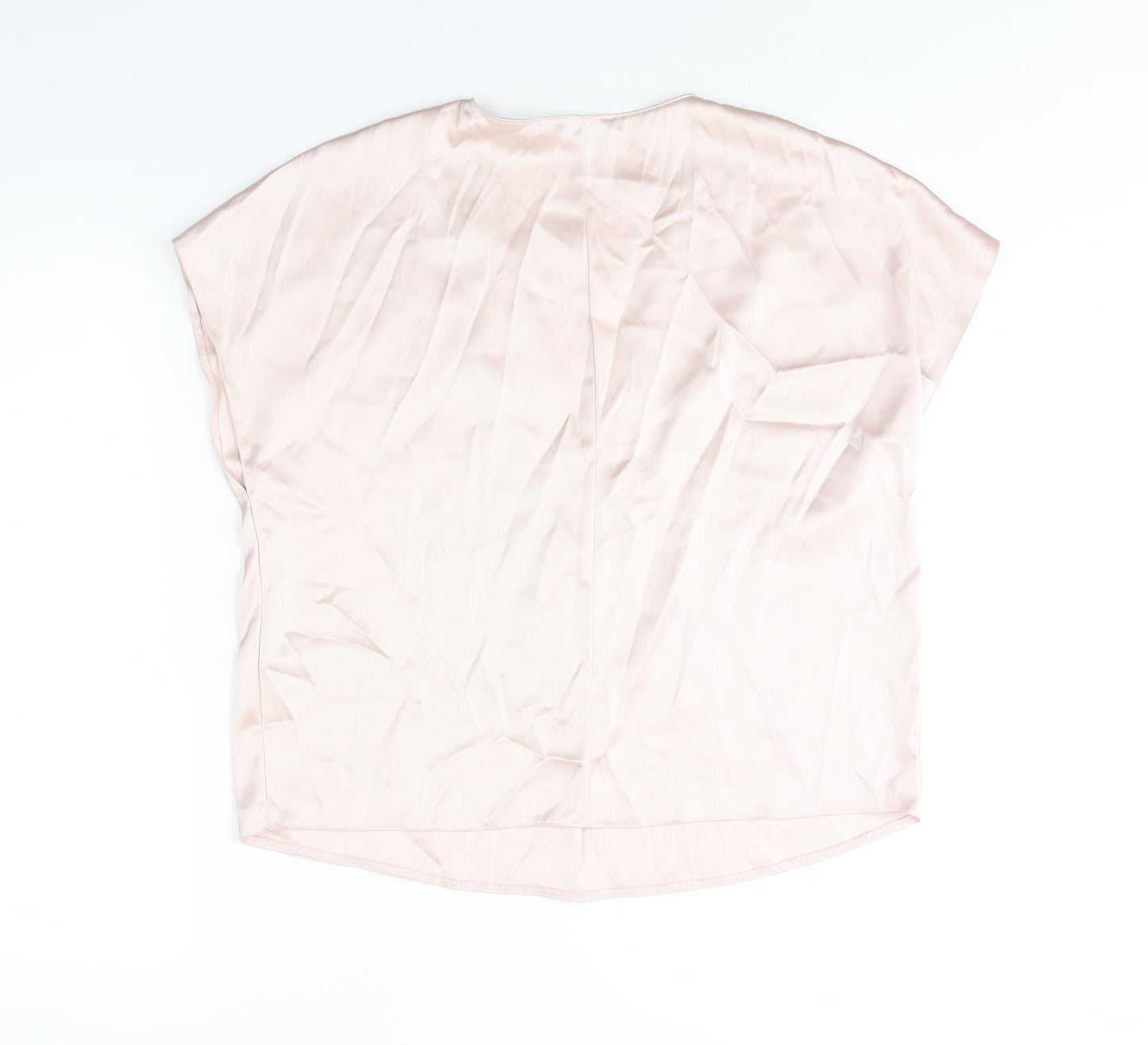 Zara Womens Pink Polyester Basic Blouse Size S V-Neck