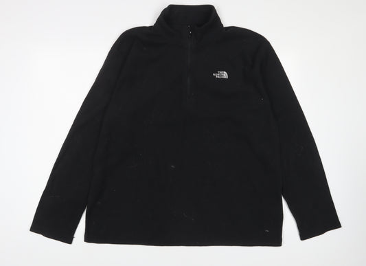 The North Face Mens Black Polyester Pullover Sweatshirt Size XL - Logo, Embroidered