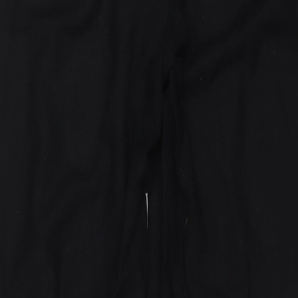 Dorothy Perkins Womens Black Linen Trousers Size 14 L30 in Regular Hook & Eye