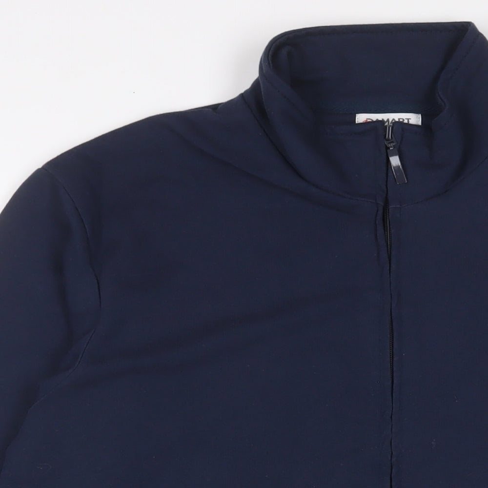 Damart Mens Blue Polyester Full Zip Sweatshirt Size M - Zip Pockets