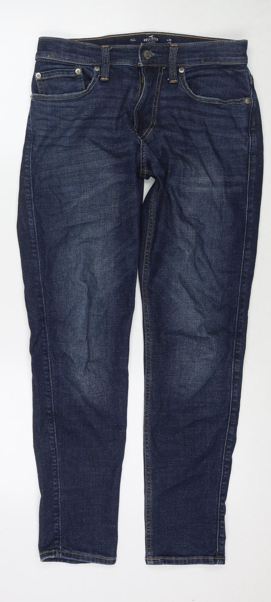 Hollister Mens Blue Cotton Skinny Jeans Size 28 in L30 in Regular Zip