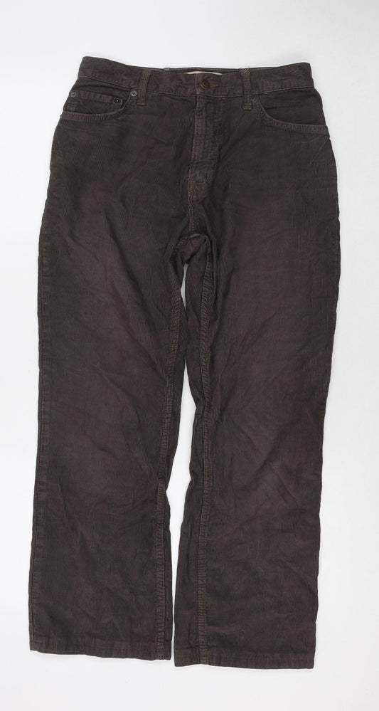 Gap Mens Brown Cotton Trousers Size 30 in L30 in Regular Zip