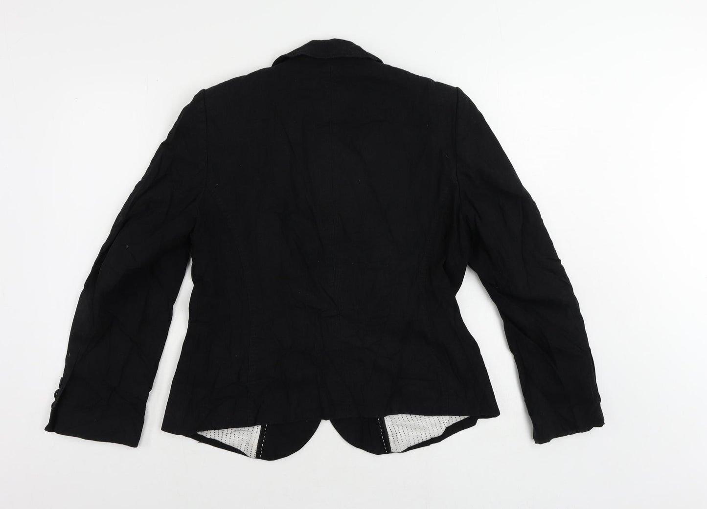 Marks and Spencer Womens Black Jacket Blazer Size 14 Button