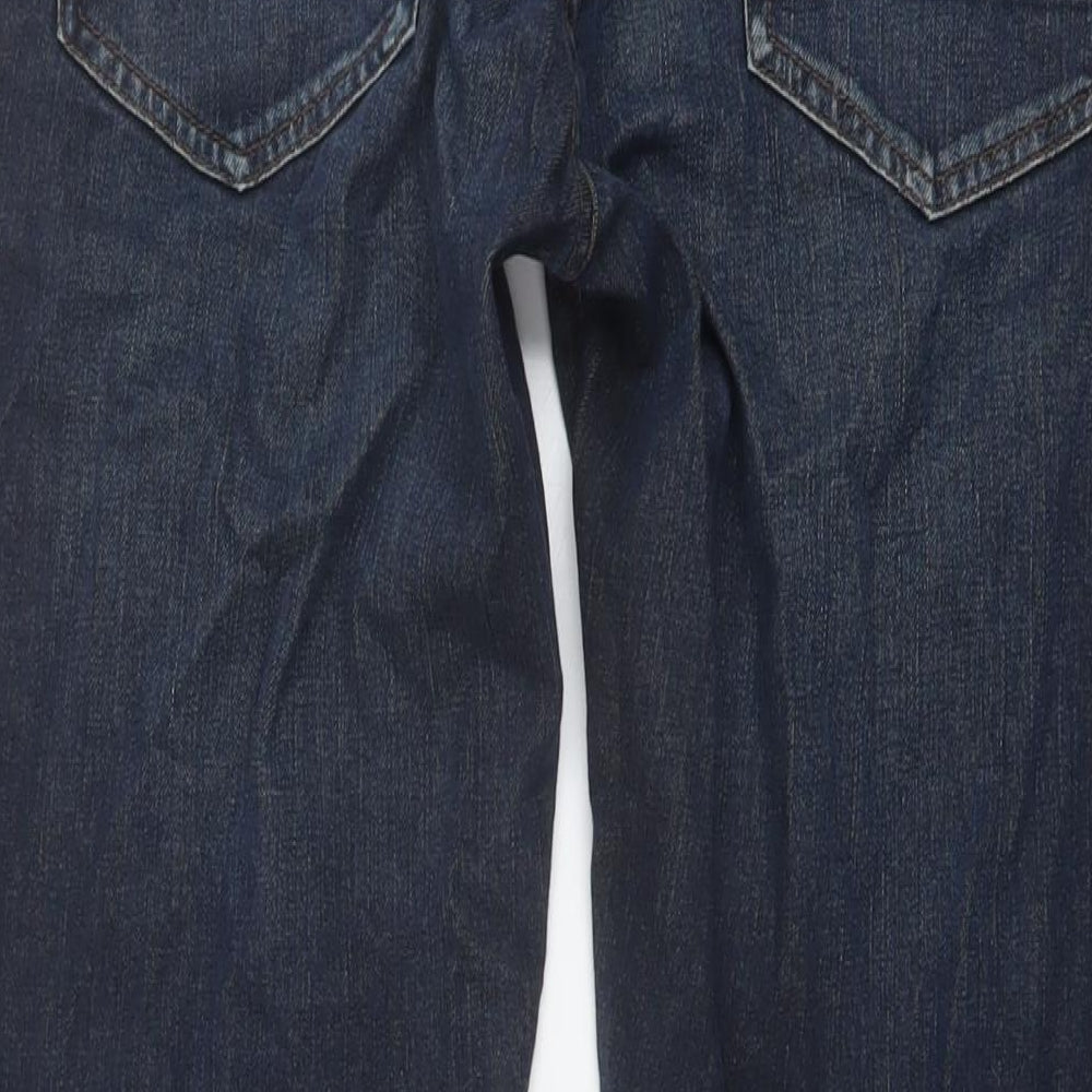 NEXT Mens Blue Cotton Straight Jeans Size 32 in L33 in Regular Button