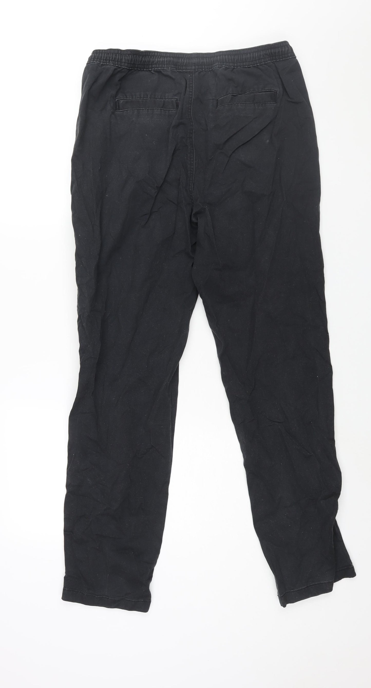 TU Mens Black Cotton Tapered Jeans Size 36 in L32 in Regular Drawstring - Jogger Style