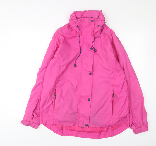 Joules Womens Pink Jacket Coat Size 12 Zip - Zip Pockets