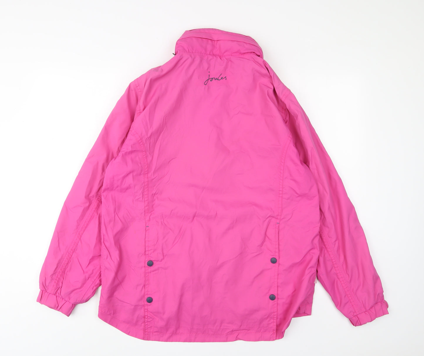 Joules Womens Pink Jacket Coat Size 12 Zip - Zip Pockets