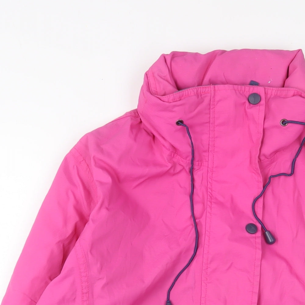 Joules Womens Pink Jacket Coat Size 12 Zip - Zip Pockets