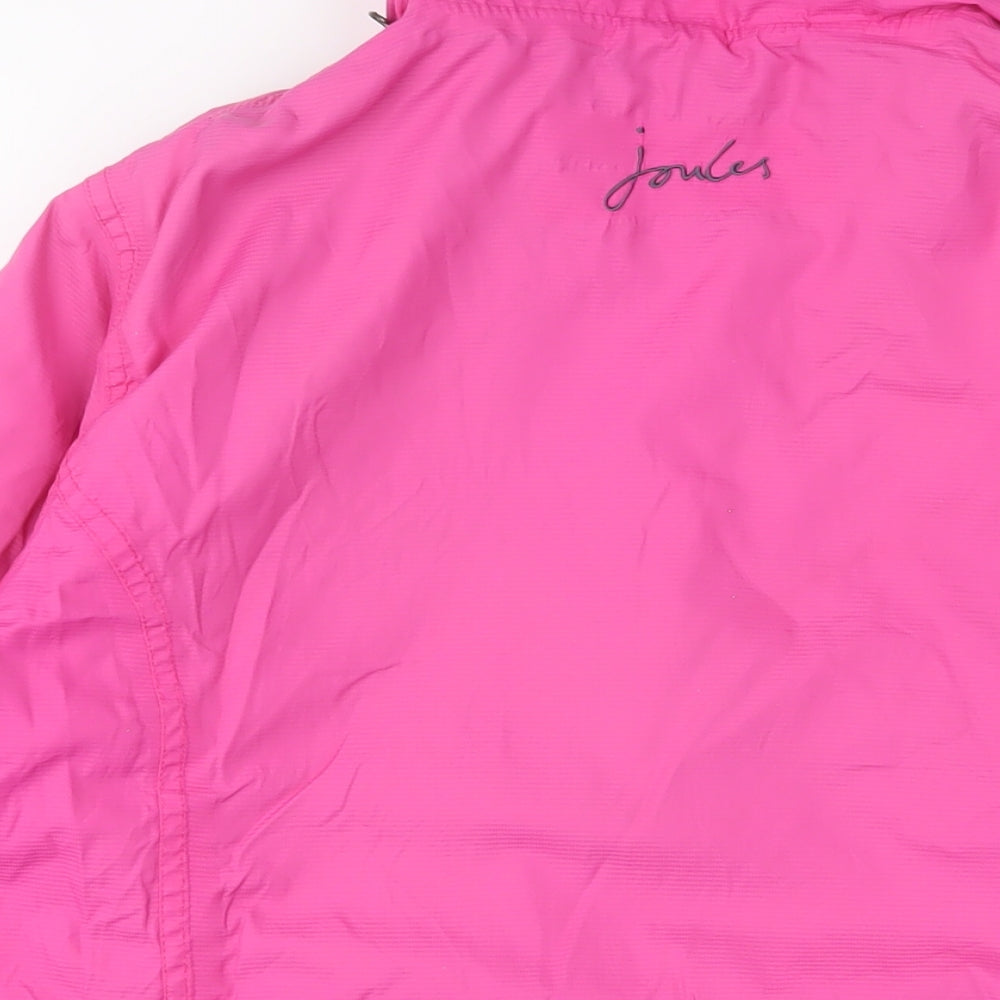 Joules Womens Pink Jacket Coat Size 12 Zip - Zip Pockets